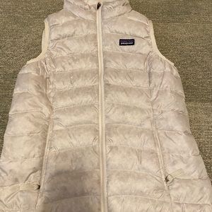 patagonia girls white vest